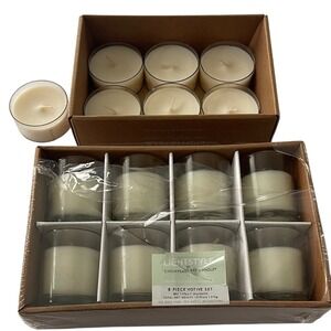 Chesapeake Bay Fragrance Free Glass & Plastic Votive Candle Set